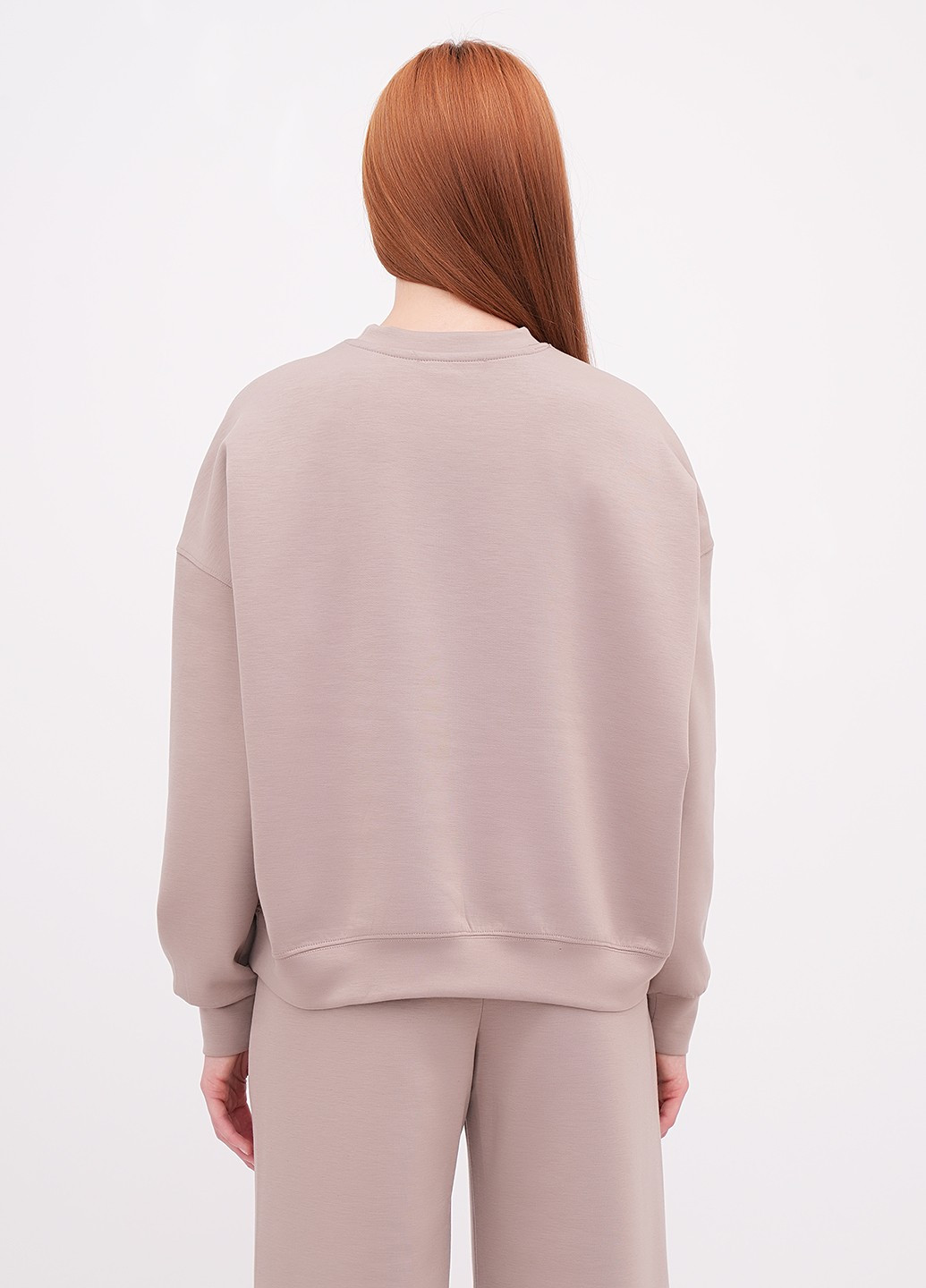 Бежевий світшот EQUILIBRI однотонний вишивка (355383156)