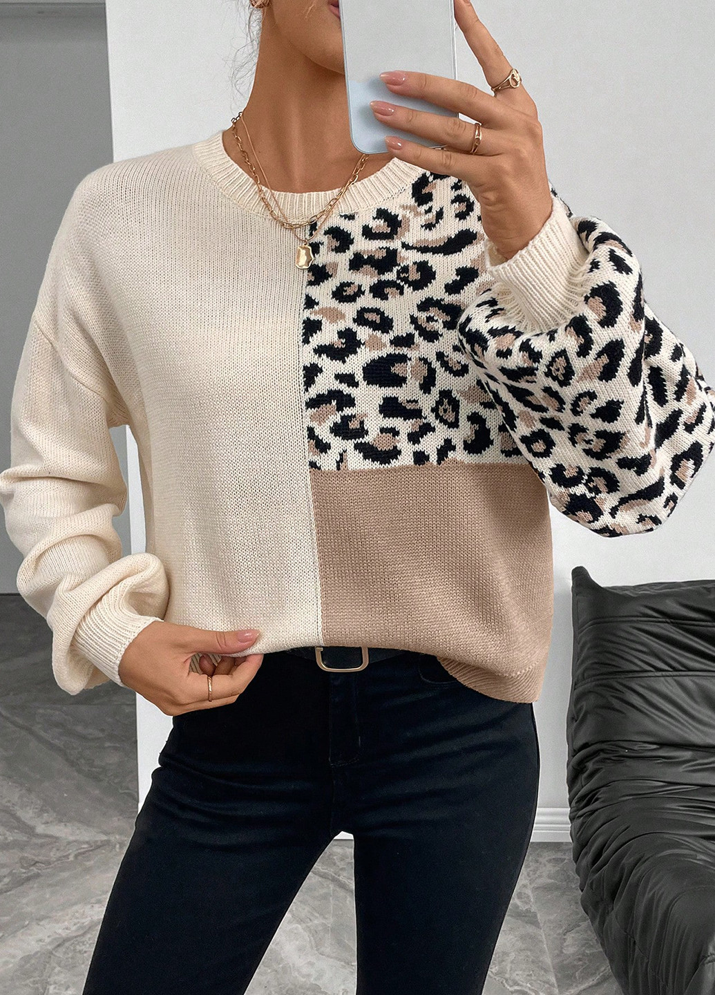 Комбінований демісезонний джемпер джемпер SHEIN