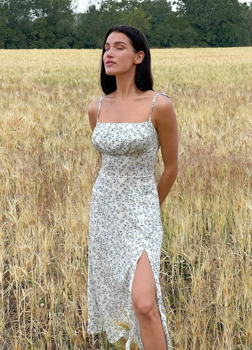 Белое кэжуал платье romashka Ромашка однотонное