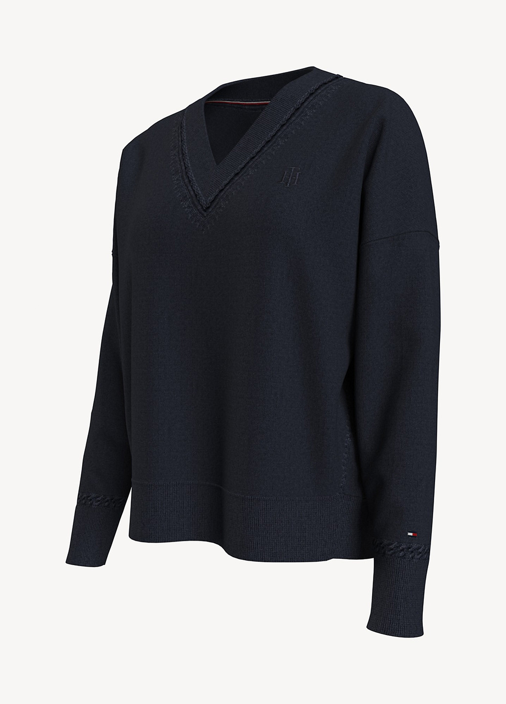 Темно-синий демисезонный пуловер пуловер Tommy Hilfiger