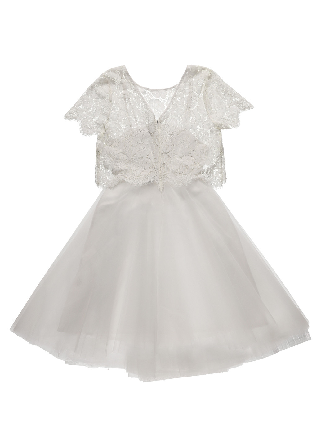 Белое вечернее, коктейльное платье клеш Derhy однотонное