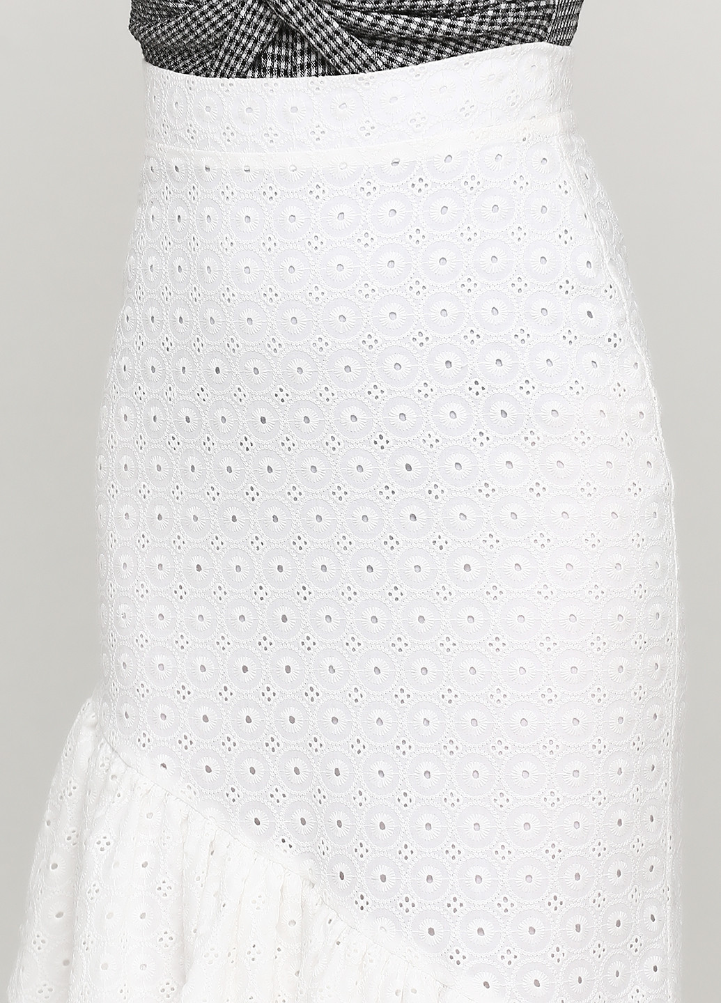 Белая кэжуал однотонная юбка Uterque годе