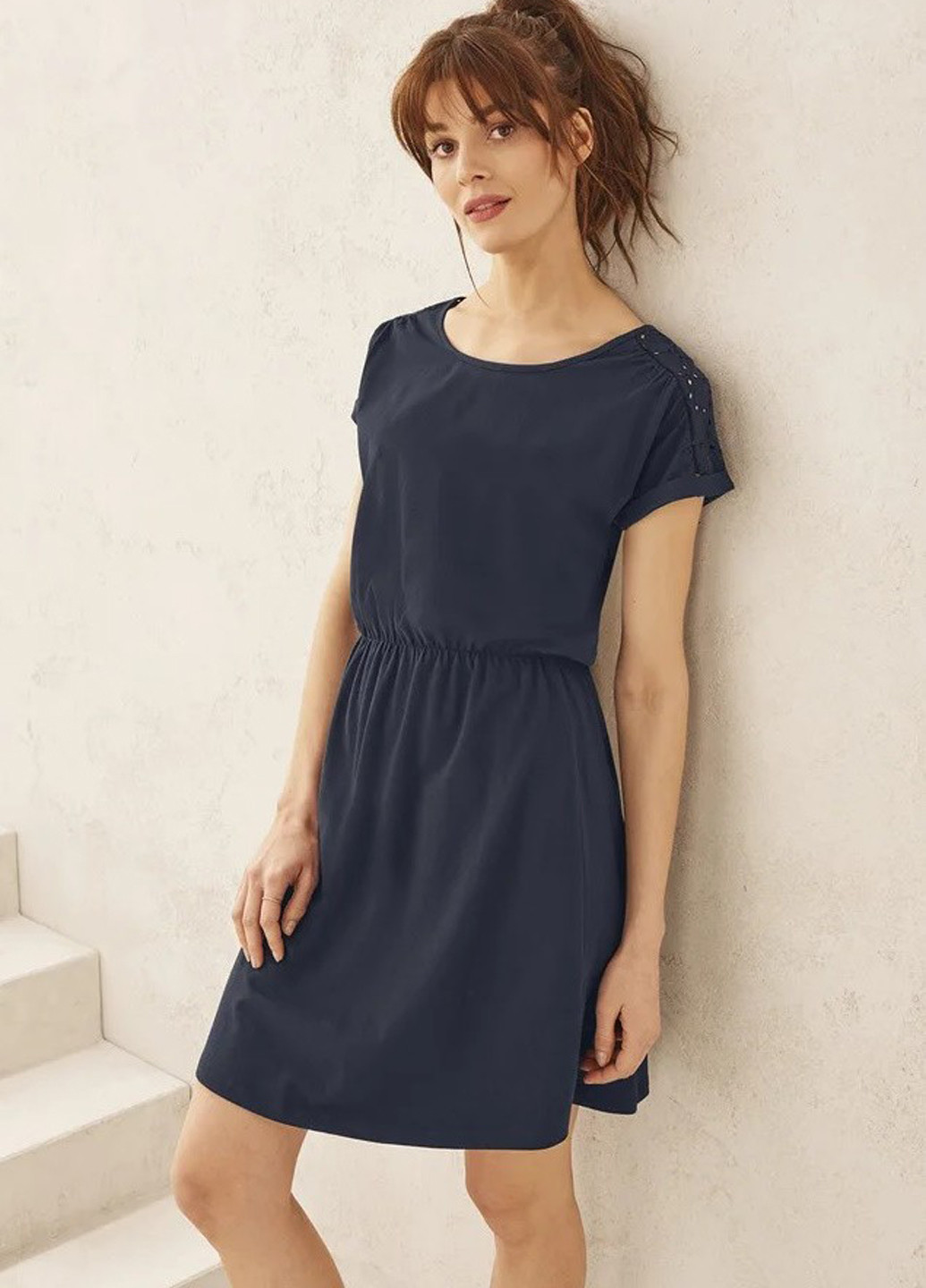 Темно-синя кежуал сукня а-силует Esmara однотонна