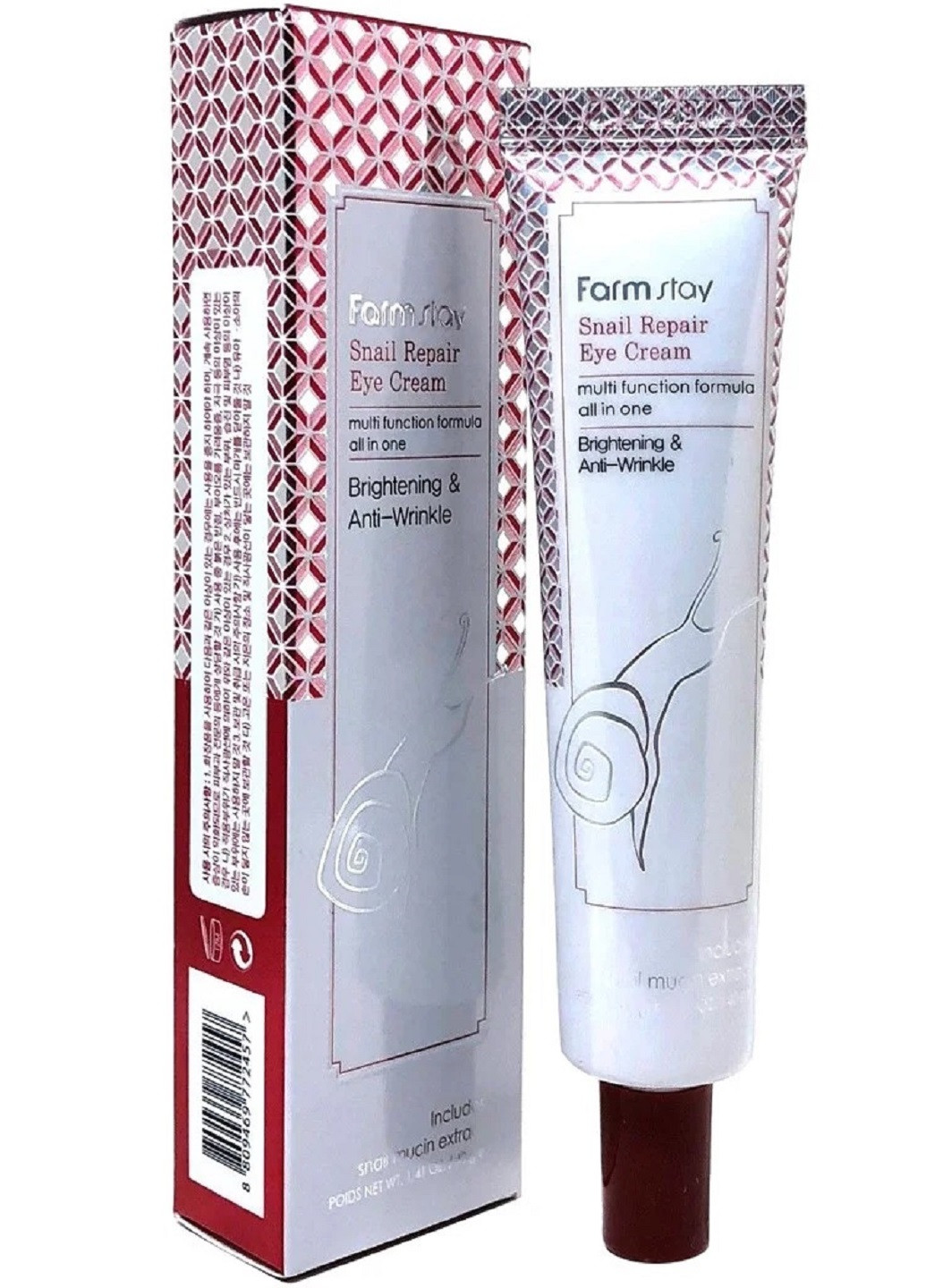 FarmStay Відновлювальний крем для шкіри навколо очей з муцином равлики Snail Repair Eye Cream, 40 мл — Крем, Південна Корея (220582298)