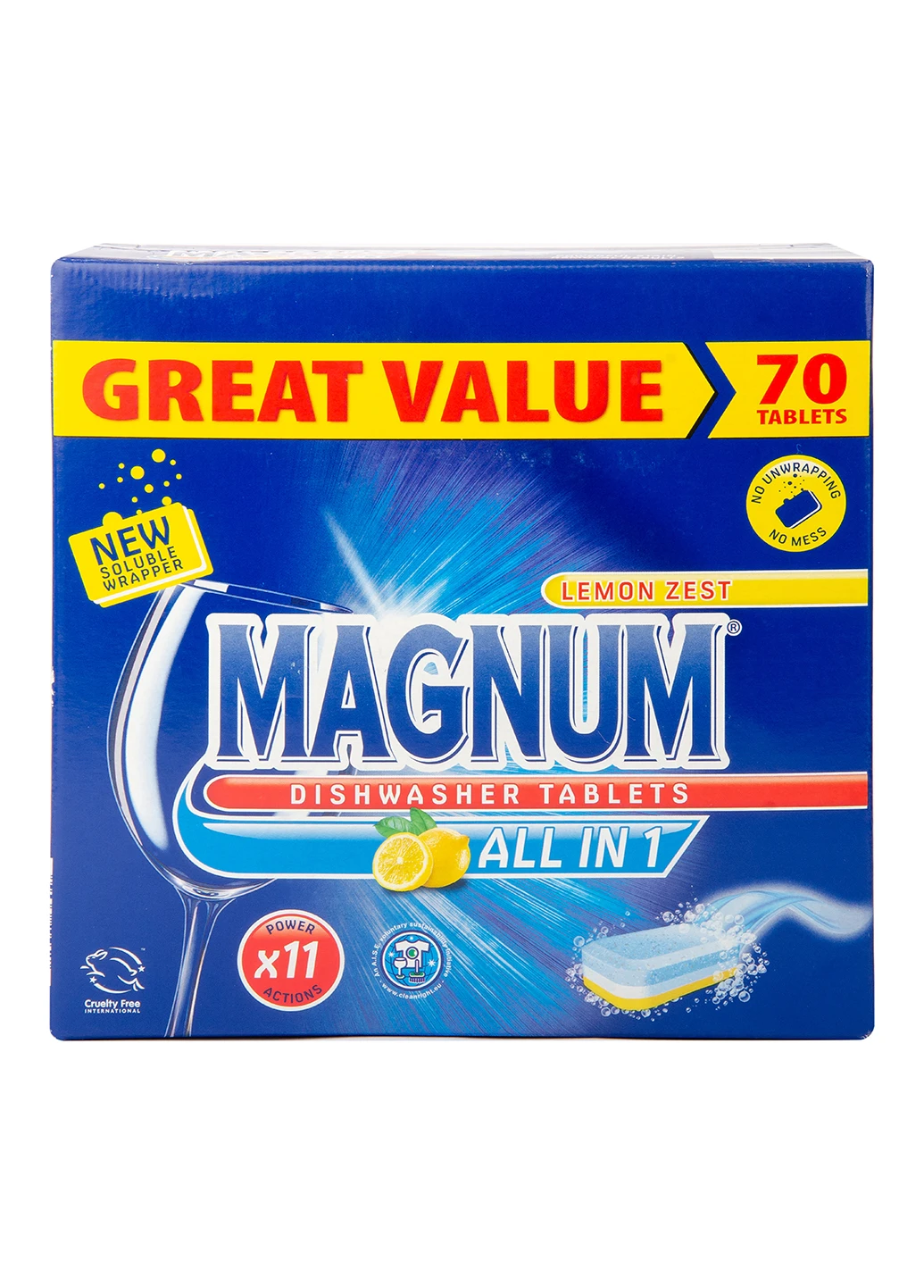 Таблетки для посудомийнои машины All in 1 Lemon (70 штук) Magnum (224401022)