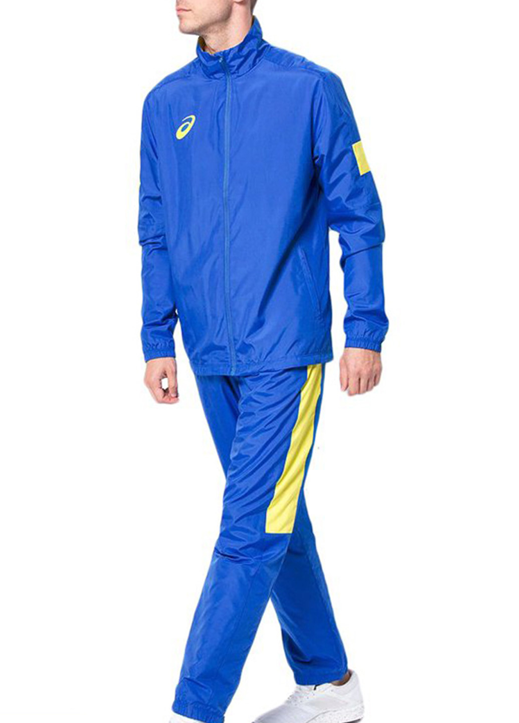 Синьо-жовтий демісезонний костюм (олімпійка, брюки) брючний Asics MAN LINED SUIT