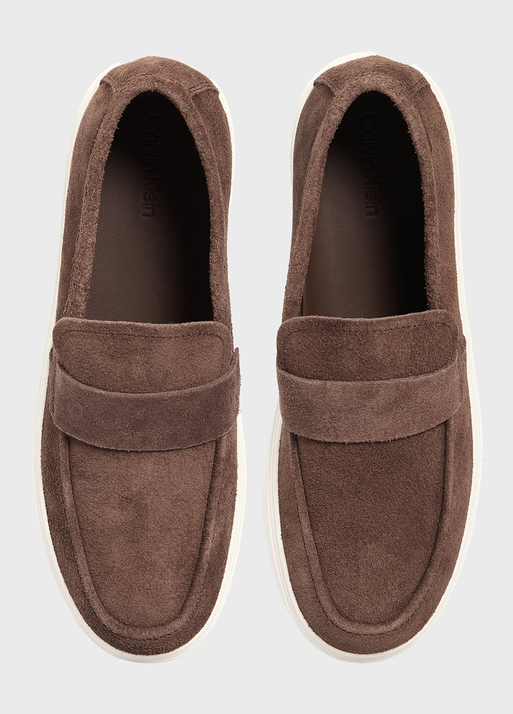 Коричневые кэжуал туфли Calvin Klein без шнурков