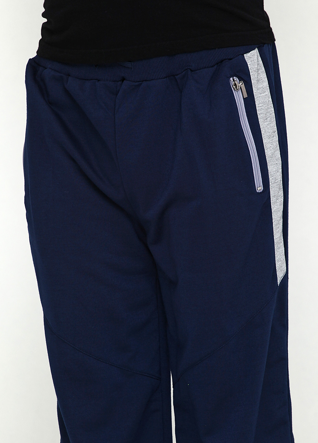 Темно-синие спортивные демисезонные со средней талией брюки Dunauone