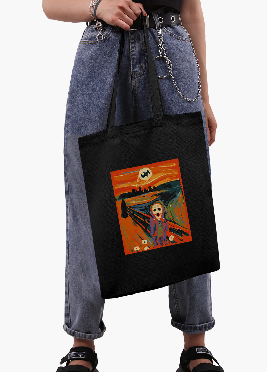 Эко сумка шоппер Винсент Ван Гог Крик Эдварда Мунка (Vincent van Gogh) (9227-2966-BK) MobiPrint (236265664)