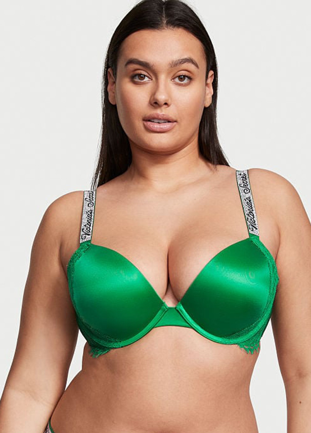 Зелёный бюстгальтер Victoria's Secret с косточками полиамид