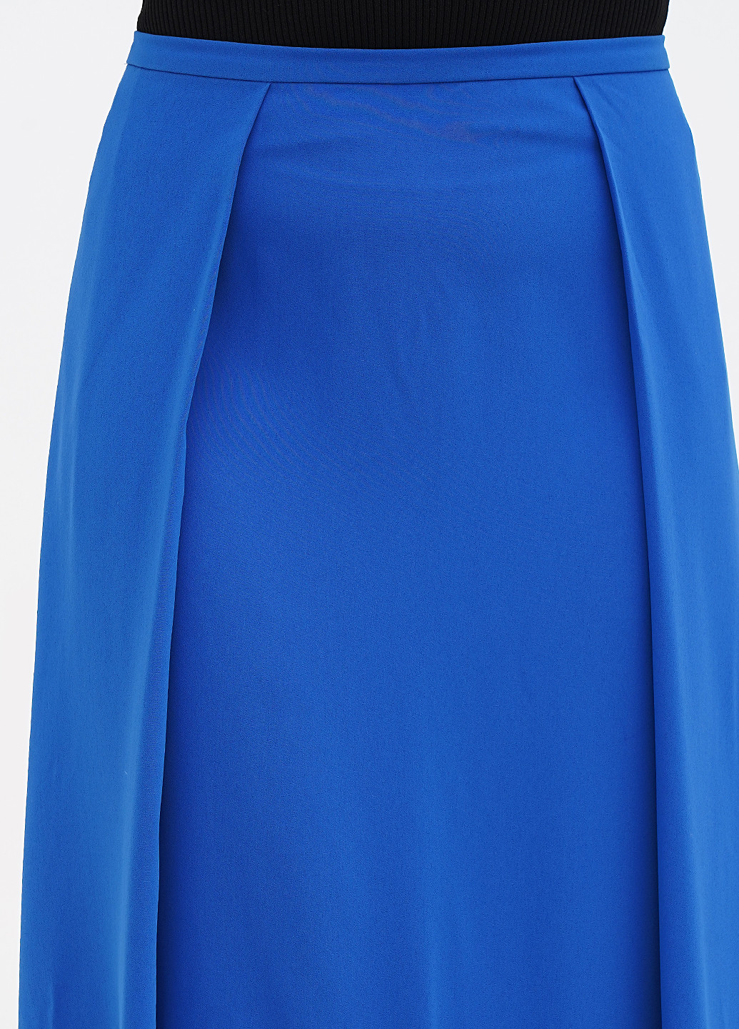 Светло-синяя кэжуал однотонная юбка Ralph Lauren а-силуэта (трапеция)
