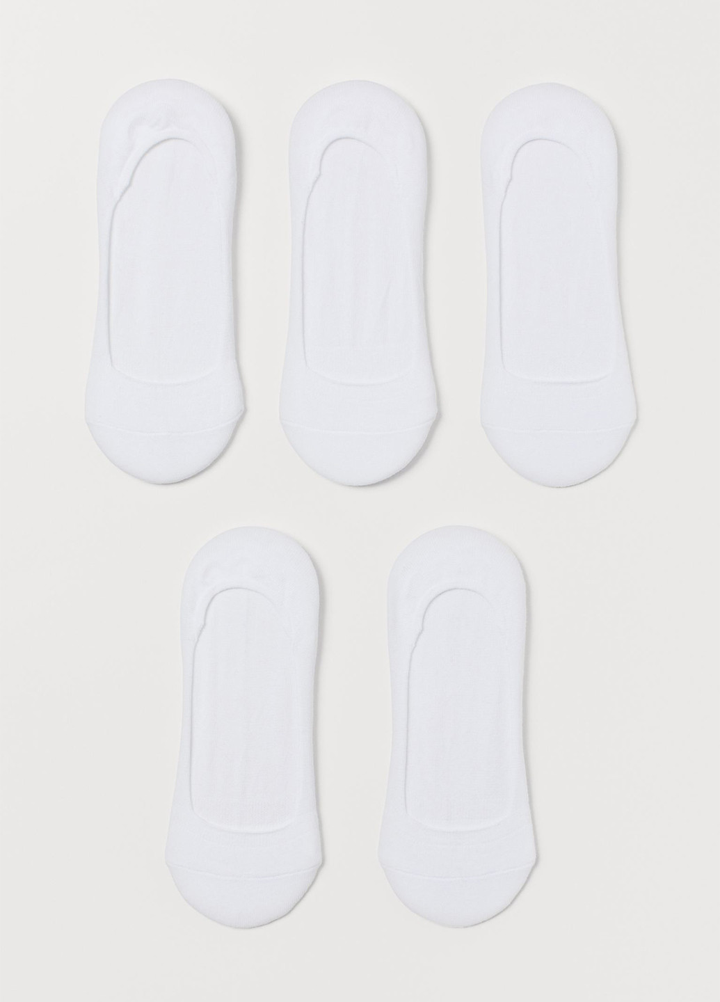 Подследники (5 шт.) H&M без ущільненого носка однотонні білі повсякденні