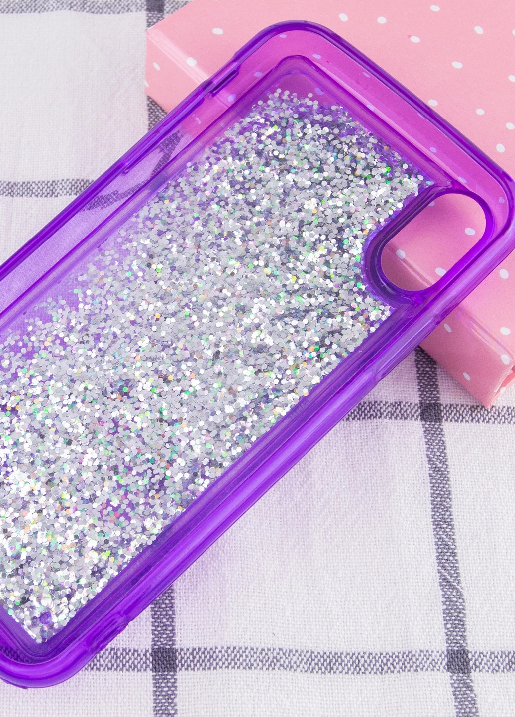 TPU+PC чехол Sparkle (glitter) для Apple iPhone XS Max (6.5') Фиолетовый (is_00000033782_8) Epik (229728301)