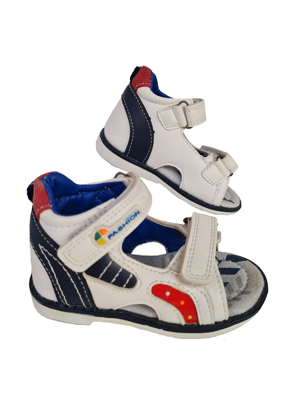 Белые кэжуал сандали JG на липучке