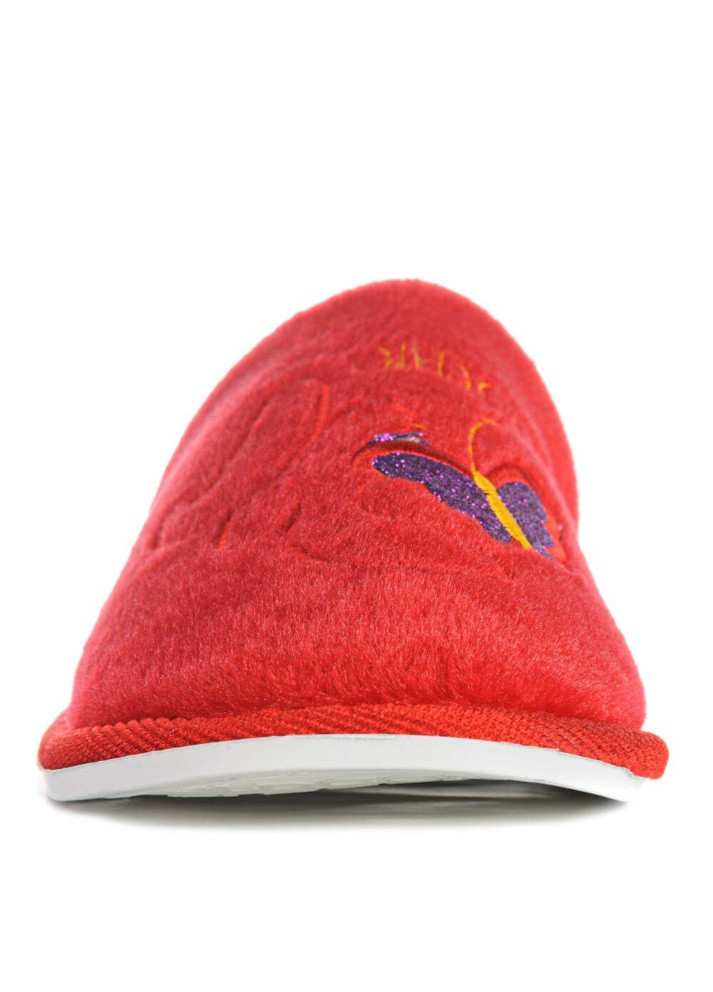 Красные тапочки женские fly Oldcom с вышивкой