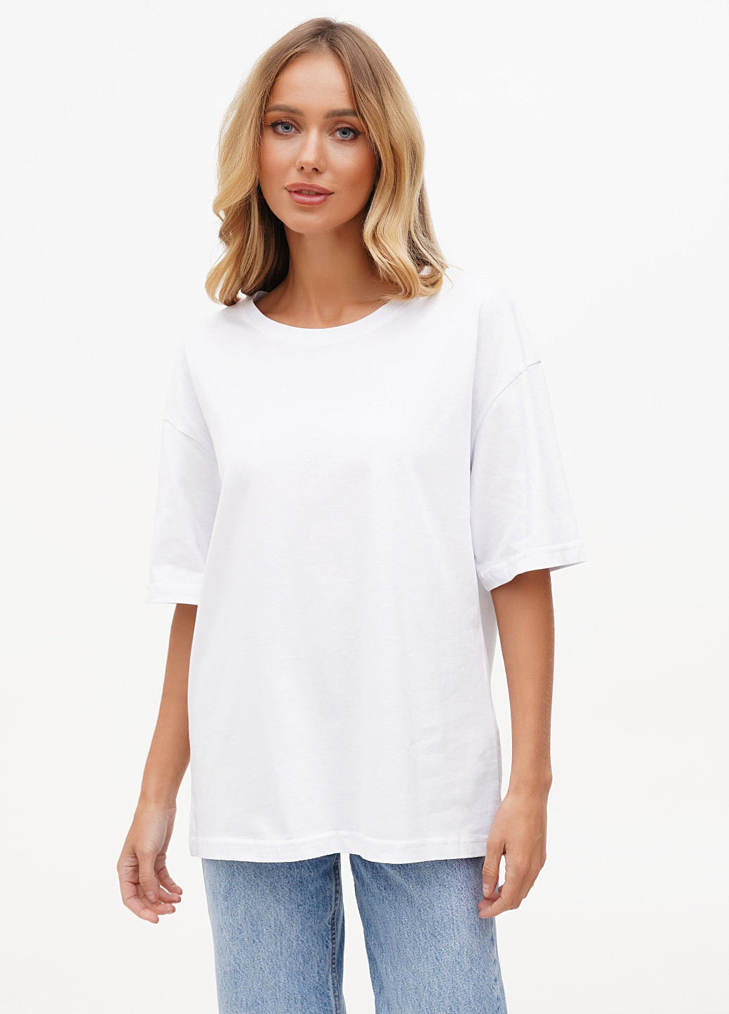 Белая всесезон женская футболка оверсайз KASTA design
