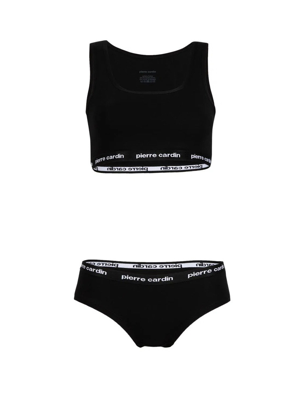 Чорний демісезонний комплект (топ, трусики) Pierre Cardin