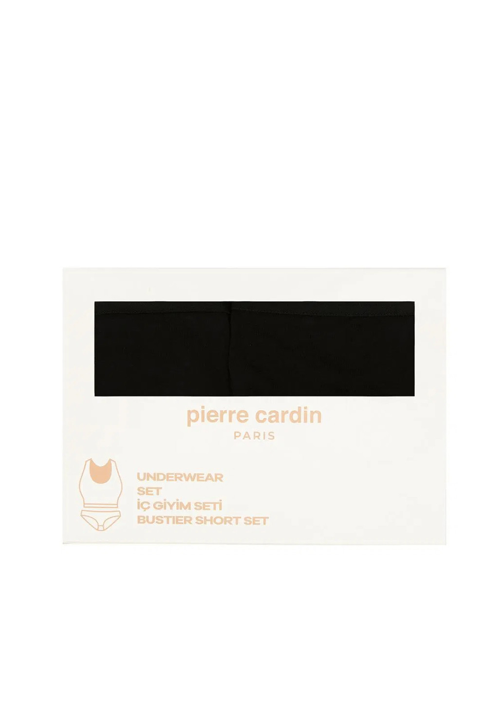 Чорний демісезонний комплект (топ, трусики) Pierre Cardin