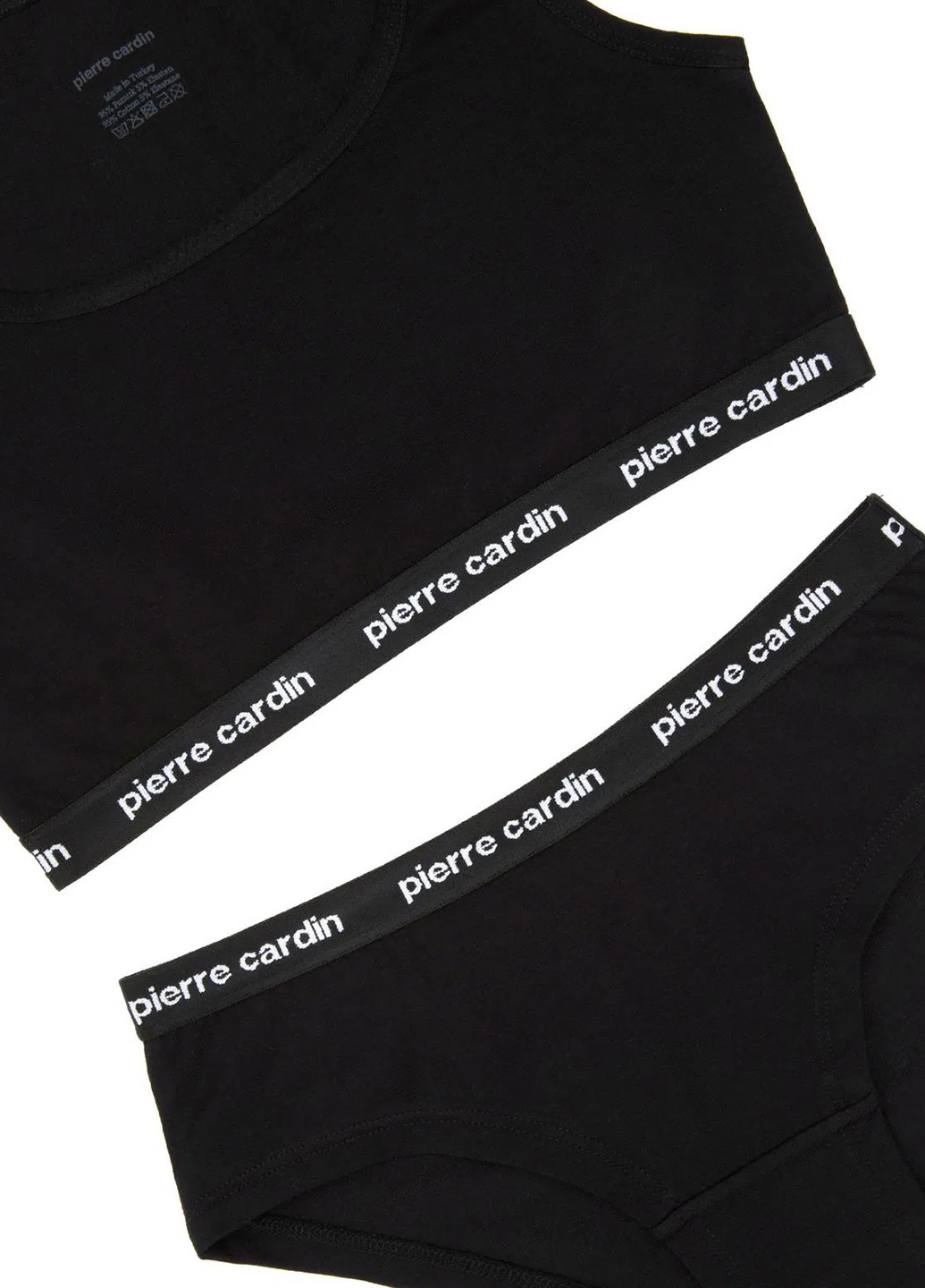 Чорний демісезонний комплект (топ, трусики) Pierre Cardin