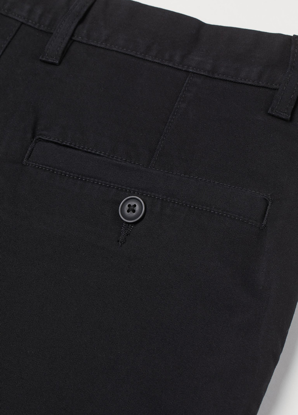 Черные кэжуал демисезонные зауженные, чиносы брюки H&M