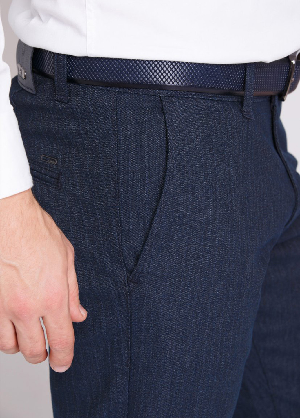 Синие кэжуал демисезонные прямые брюки Trend Collection