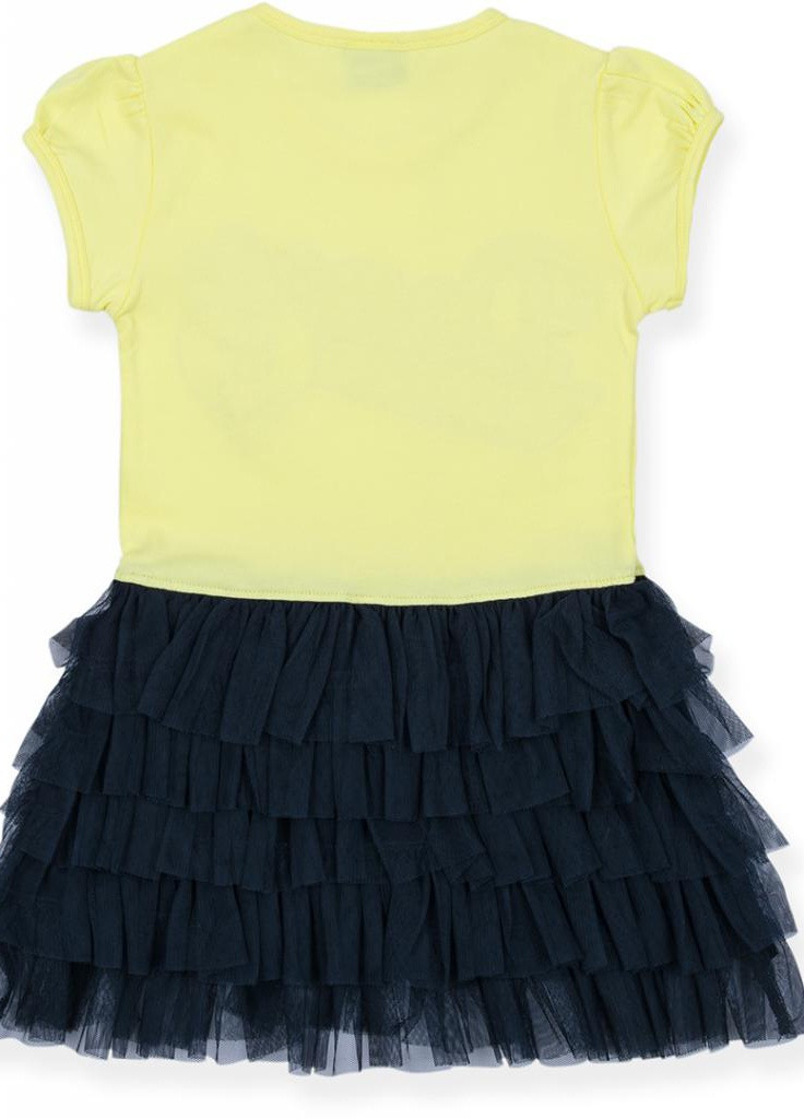 Синее платье с многослойной юбкой "dance" (8754-104g-yellow) Breeze (205765822)