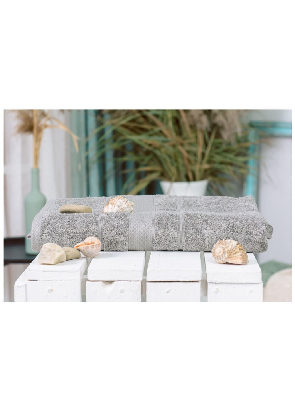 Полотенце банное №5012 SoftNess Smoky 100x150 см (2200003181302) Mirson серый