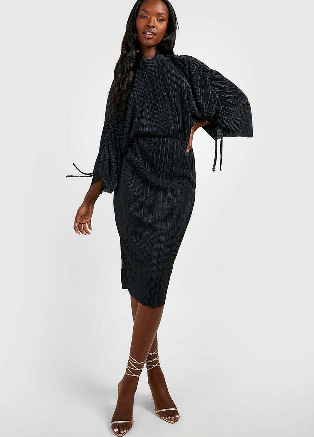 Чорна кежуал платье Boohoo однотонна