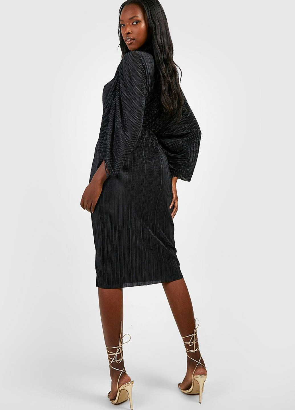 Чорна кежуал платье Boohoo однотонна