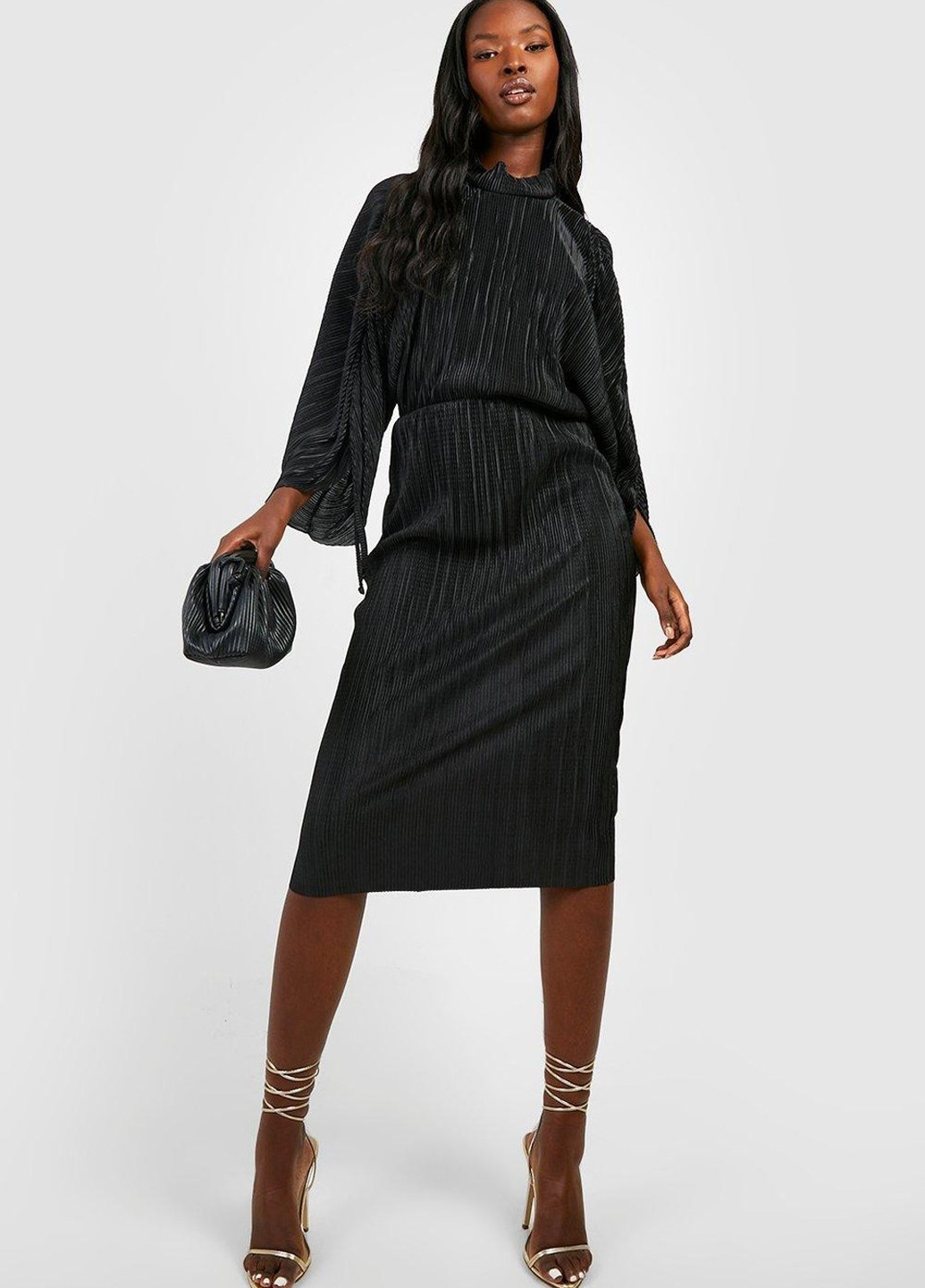 Чорна кежуал платье Boohoo однотонна