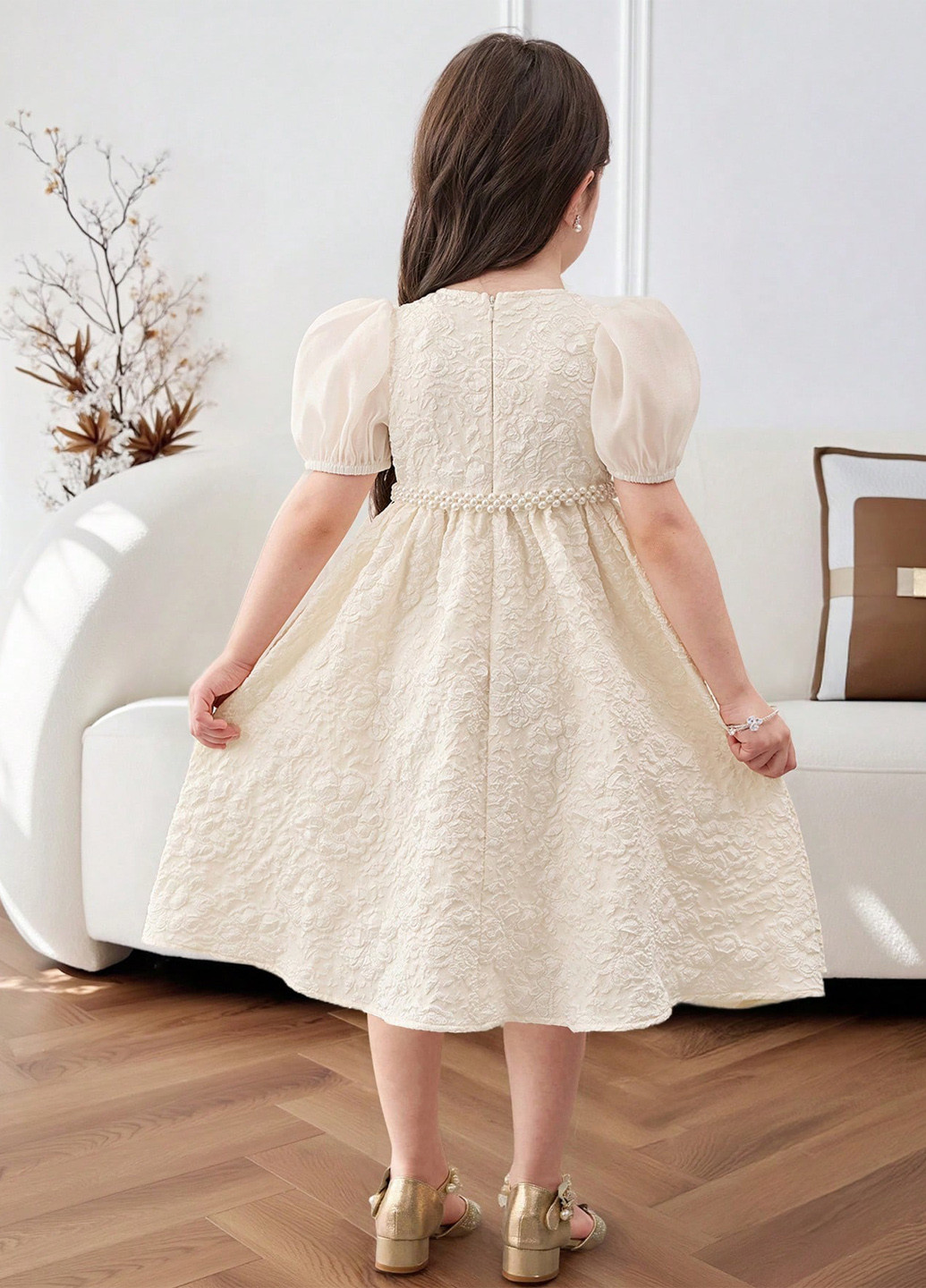 Кремова сукня SHEIN (366499198)