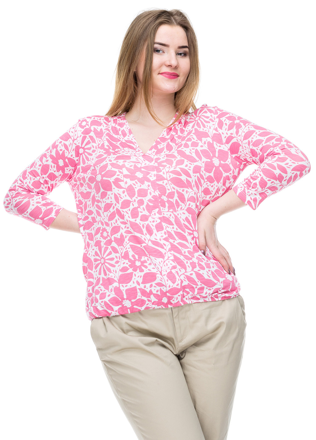 Розовая демисезонная блуза Comma