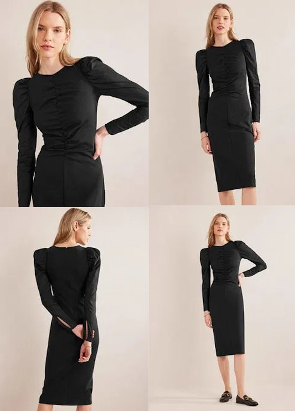 Чорна вечірня сукня футляр Boden однотонна