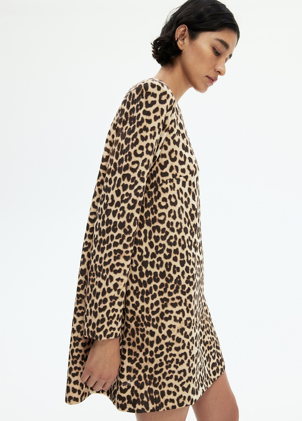 Бежева кежуал сукня H&M леопардовий
