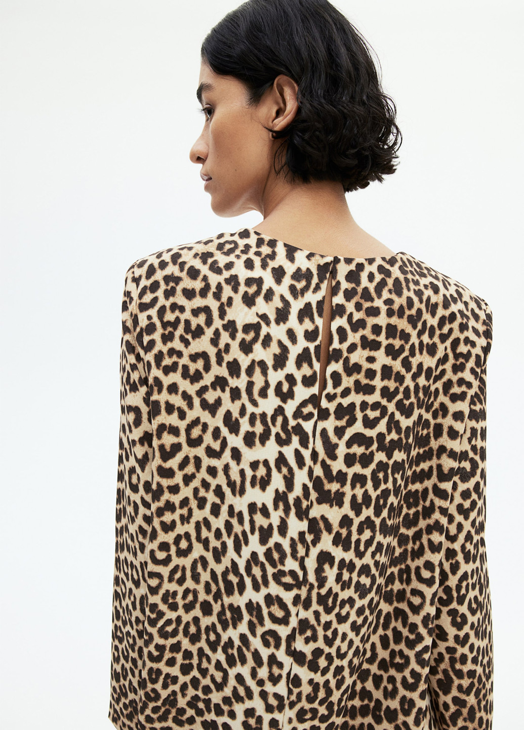 Бежева кежуал сукня H&M леопардовий