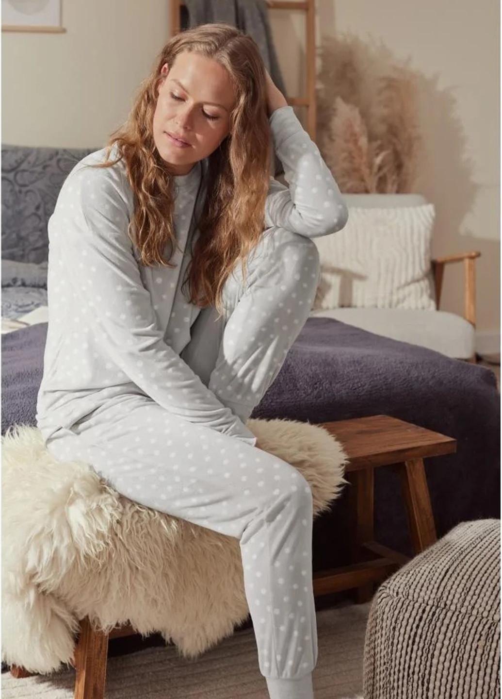 Серая всесезон пижама (свитшот, брюки) свитшот + брюки Esmara