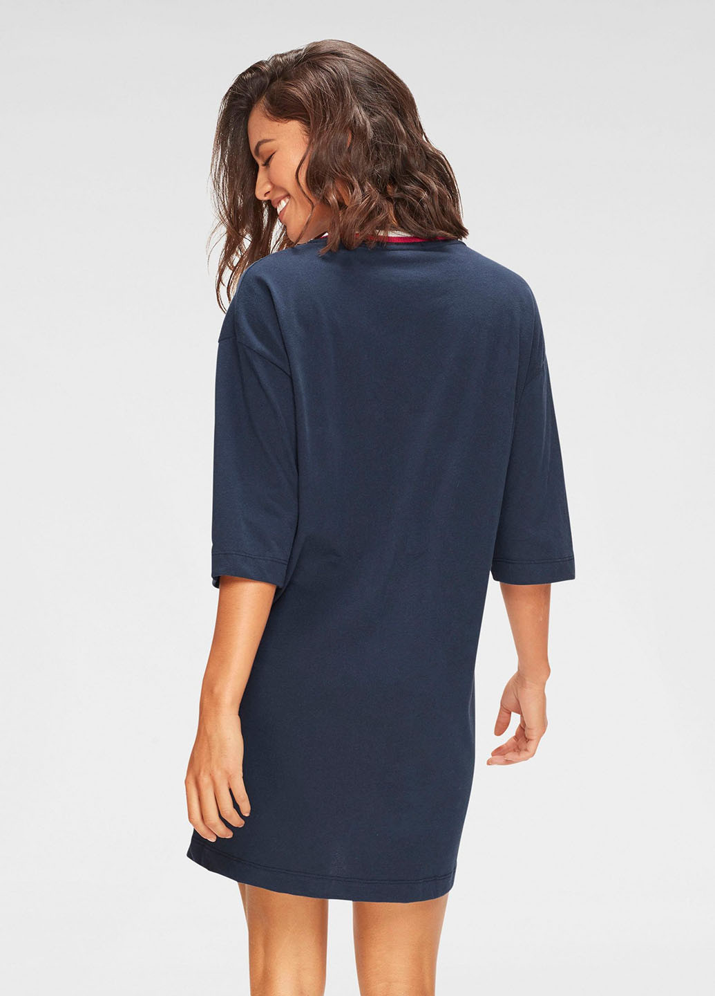 Синее кэжуал платье платье-футболка Tommy Hilfiger однотонное