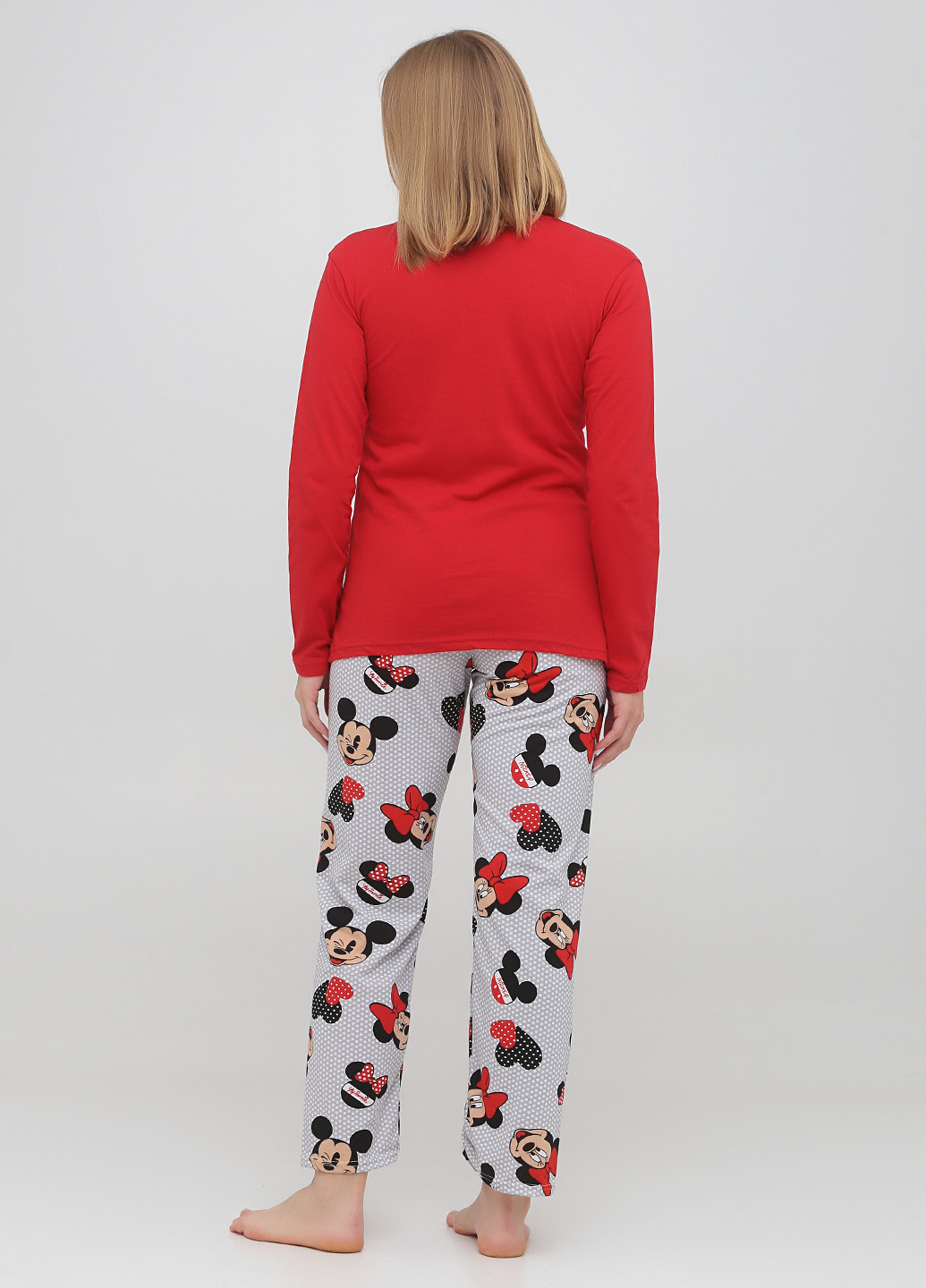 Красная всесезон пижама (лонгслив, брюки) лонгслив + брюки Carla Mara
