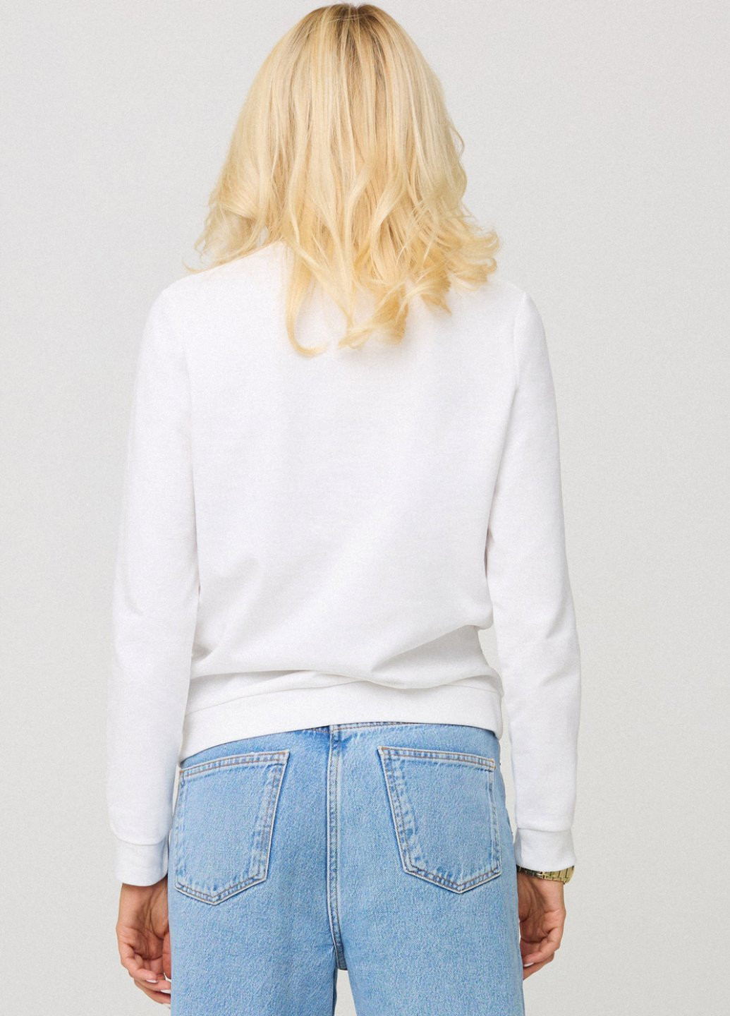 Белый світшот жіночій basic /no flis/ YAPPI (254658657)