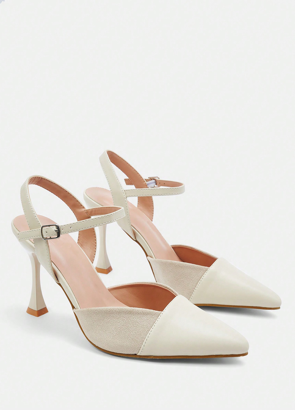 SHEIN Туфлі кремовий з штучна замша, штучна шкіра, китай — літо (342382841)