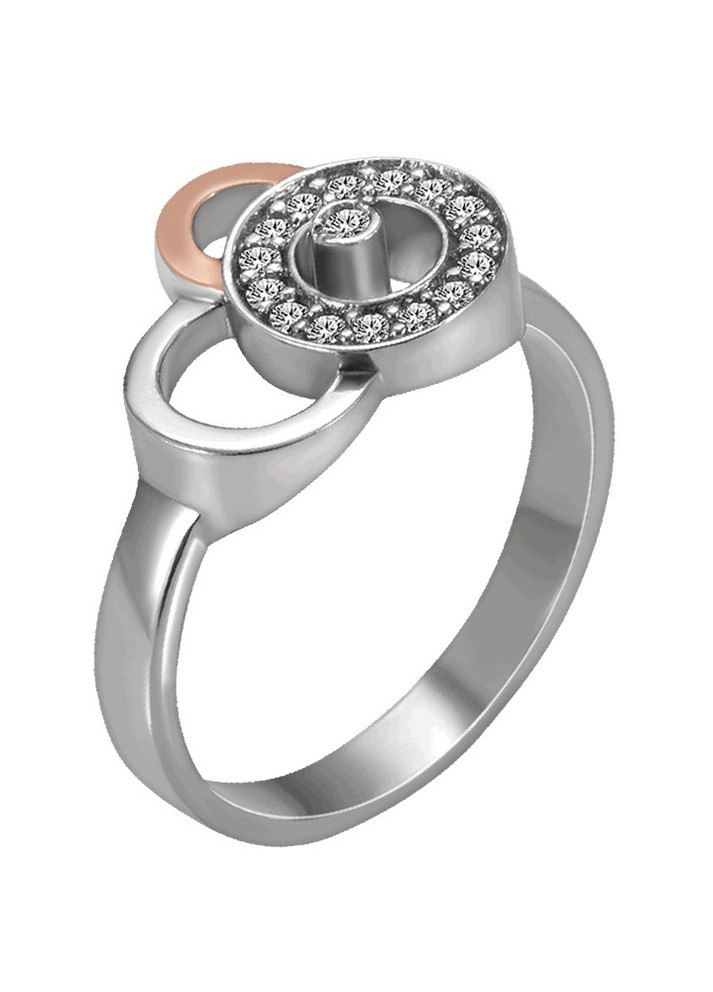 Серебряное кольцо с фианитами Golden Silver (251241131)