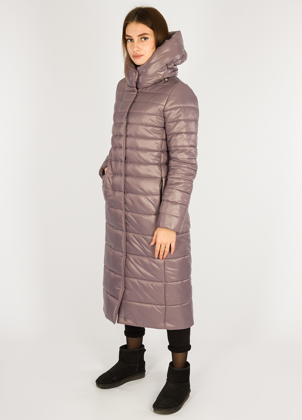 Розово-коричневая зимняя куртка-пуховик Westland