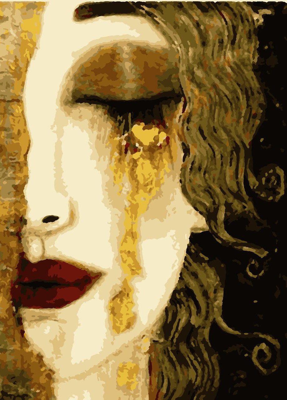 Картины по номерам "Золотые слезы (с золотой краской)" 50*60 см No Brand (254583998)