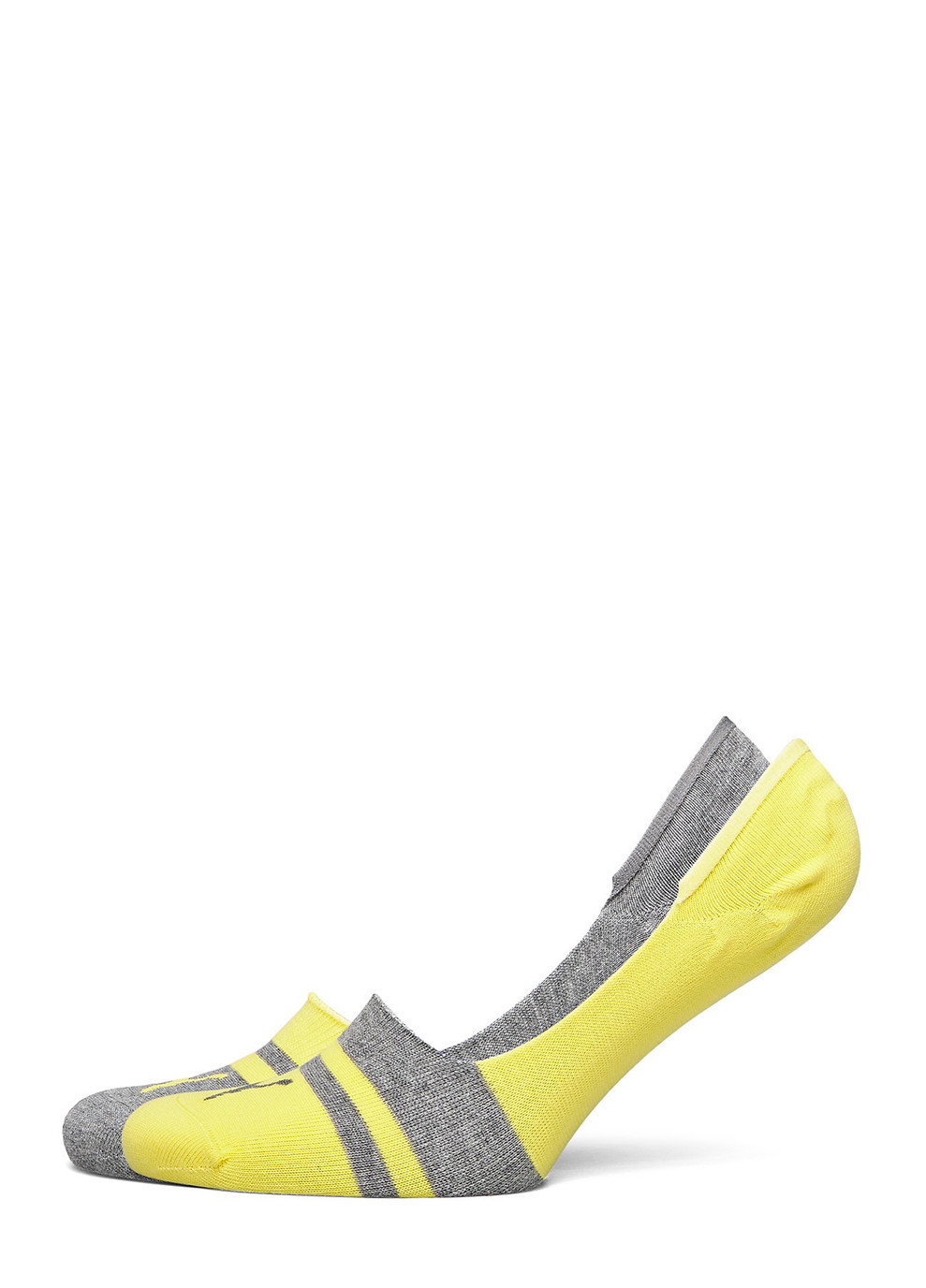 Сліди Unisex Heritage Footie 2-pack gray/yellow — 141011001-001 Puma (254343134)