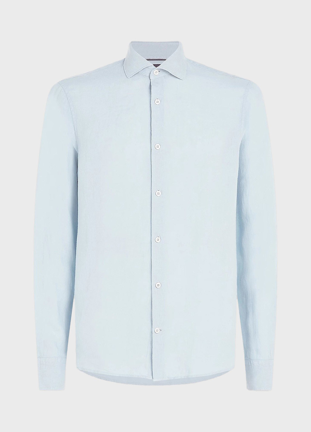 Голубой кэжуал рубашка однотонная Tommy Hilfiger