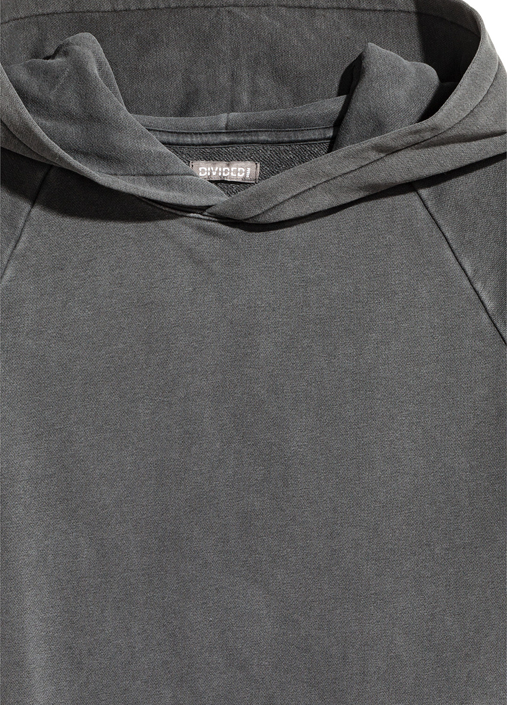 Жилет H&M однотонный тёмно-серый кэжуал хлопок