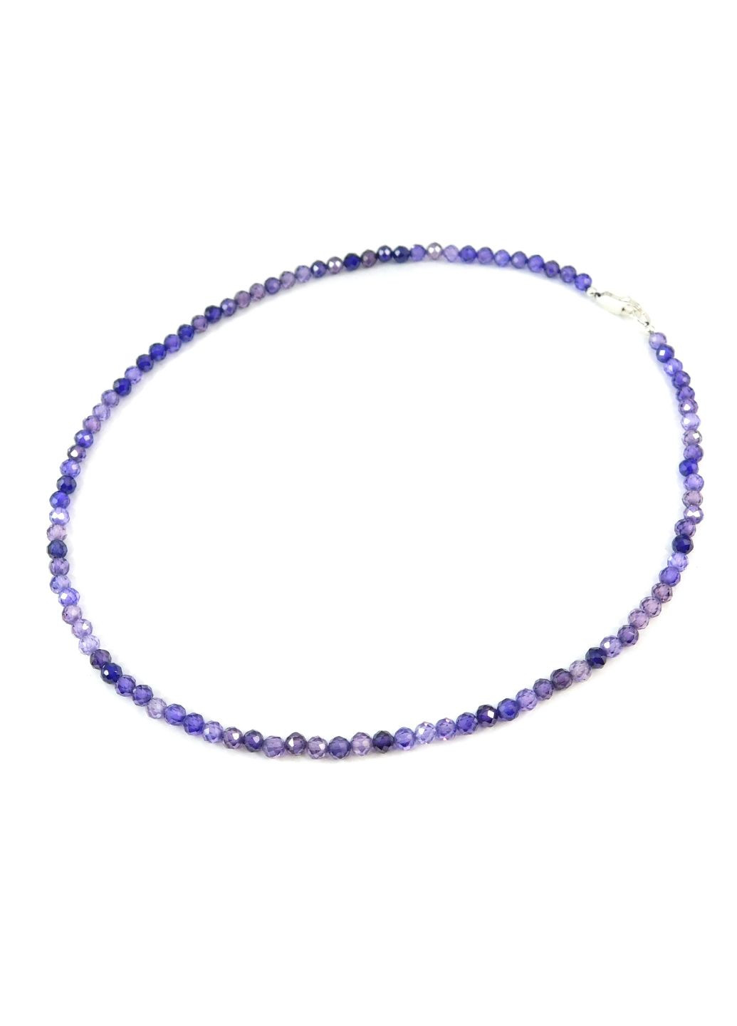 Эксклюзивное Ожерелье Циркон грань, 40 см, серебро Fursa fashion бусы (253915080)