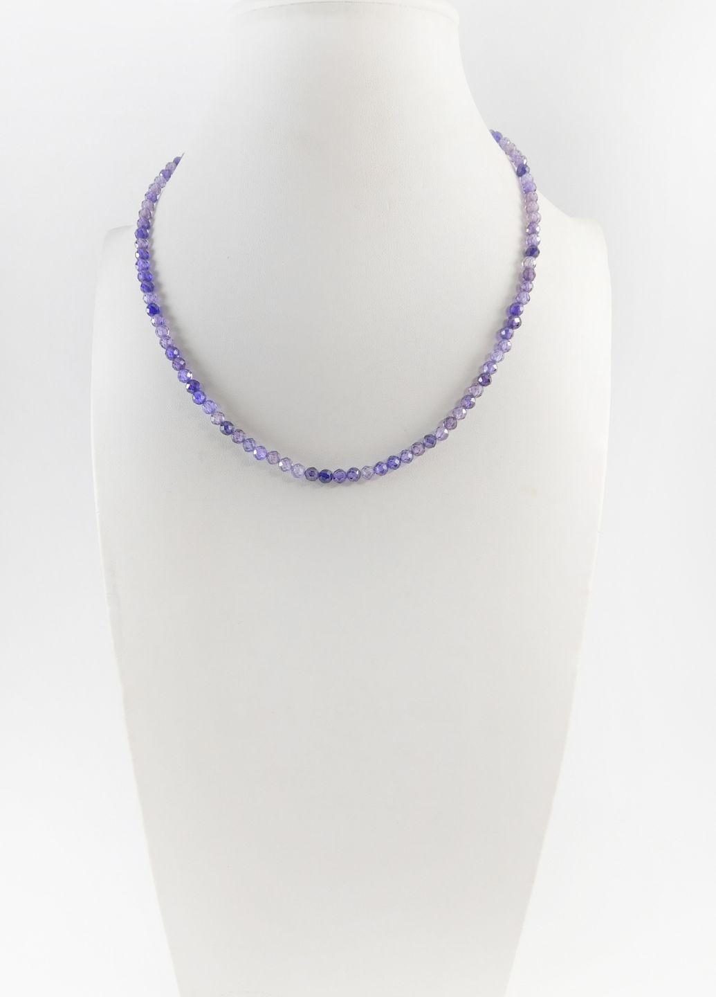 Эксклюзивное Ожерелье Циркон грань, 40 см, серебро Fursa fashion бусы (253915080)