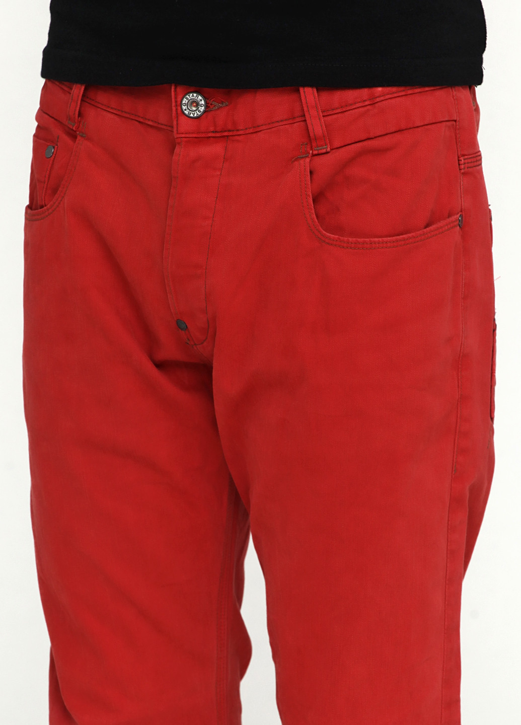 Красные демисезонные со средней талией джинсы G-Star Raw