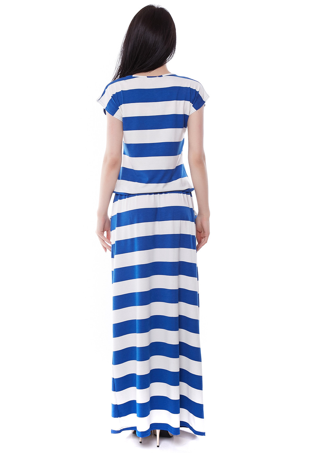 Синее кэжуал платье Vergans в полоску